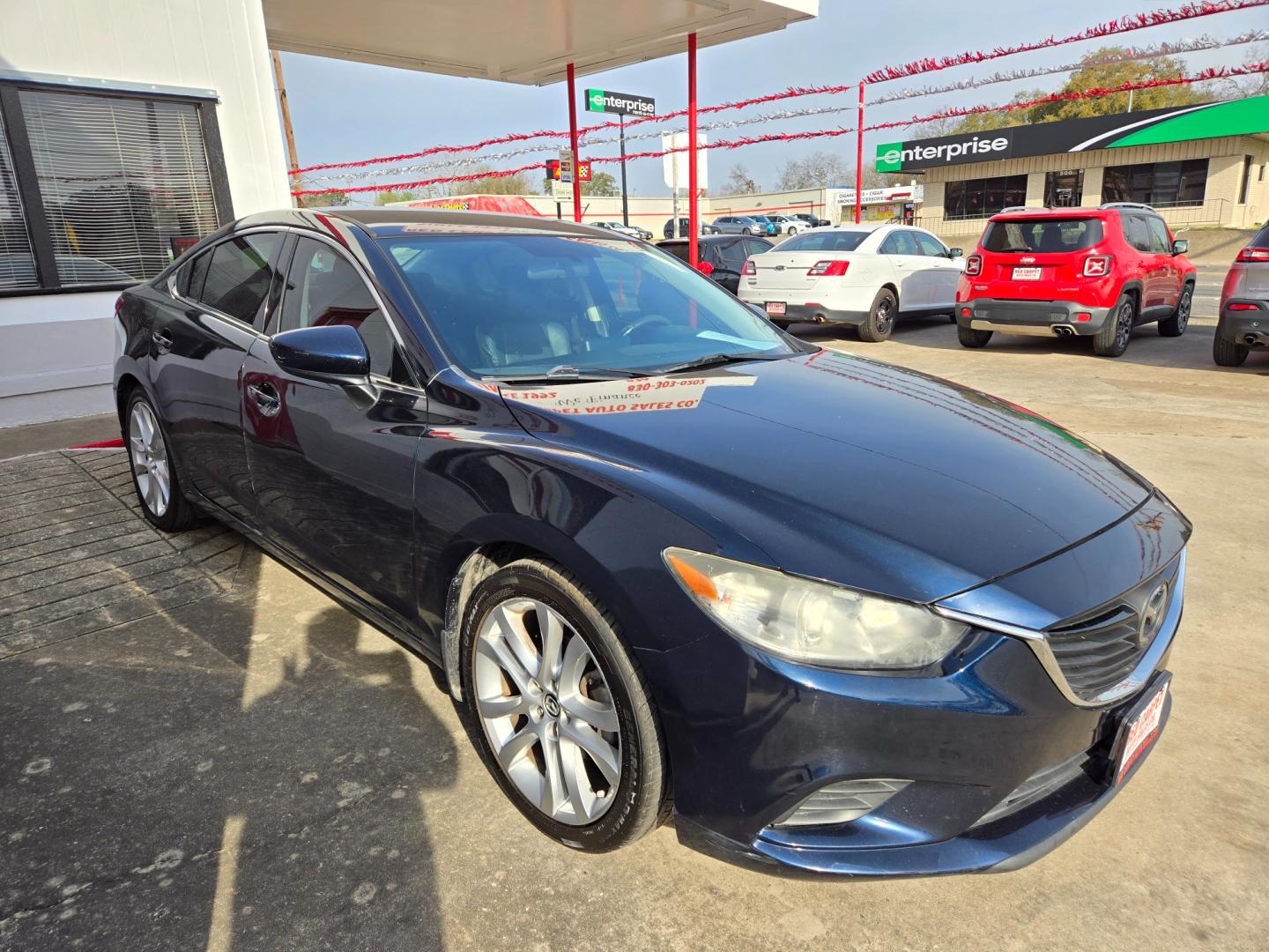 2016 Blue /BLACK Mazda Mazda6 (JM1GJ1V51G1) with an 2.5L I4 F DOHC 16V engine, Automatic transmission, located at 503 West Court, Seguin, TX, 78155, (830) 379-3373, 29.568621, -97.969803 - Photo#1